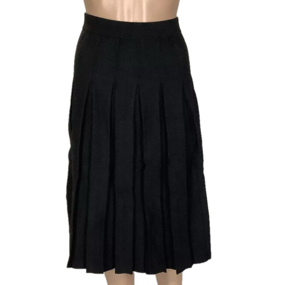 NEW APPARALEL Women's Skirt Mode Wool Blend Bottom Size L x 25" Long Black